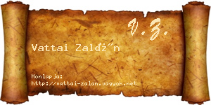 Vattai Zalán névjegykártya